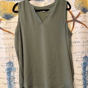 Elegant Olive Green Sleeveless Top